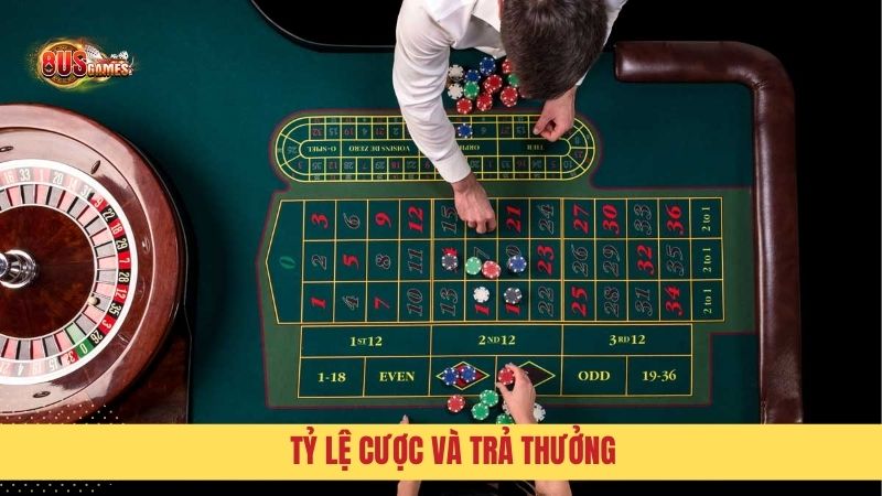Chi tiết tỷ lệ cược và trả thưởng trong game Roulette