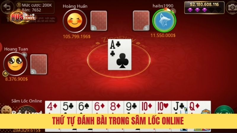 Thứ tự đánh bài khi chơi bài sâm 10 cây