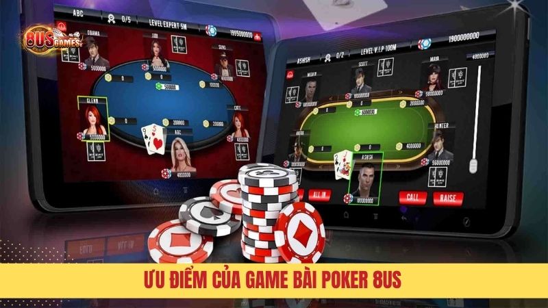 Game bài Poker online 8US hấp dẫn, thu hút nhiều người chơi