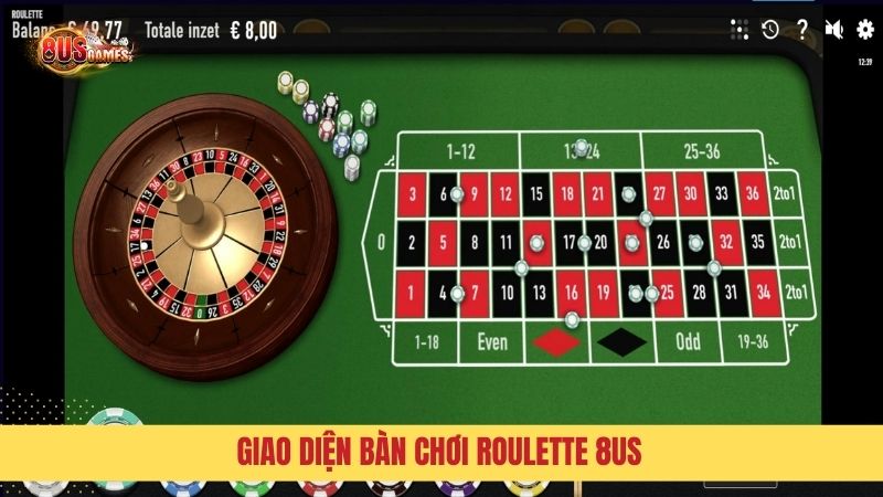 Bàn chơi Roulette trên cổng game của chúng tôi được thiết kế trực quan, đẹp mắt