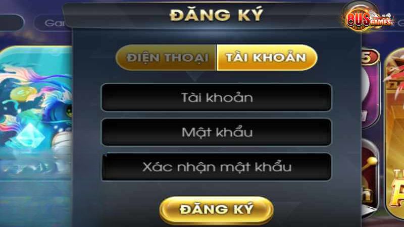 Khách hàng chỉ mất 1p sáng tạo username và passcode là có thể bắt đầu vào chơi game